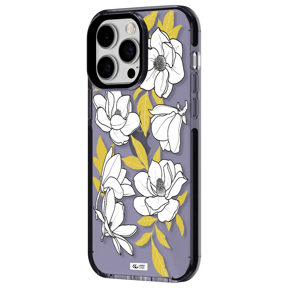 White Quince Flower Apple iPhone 14 pro max impact Lilac Case