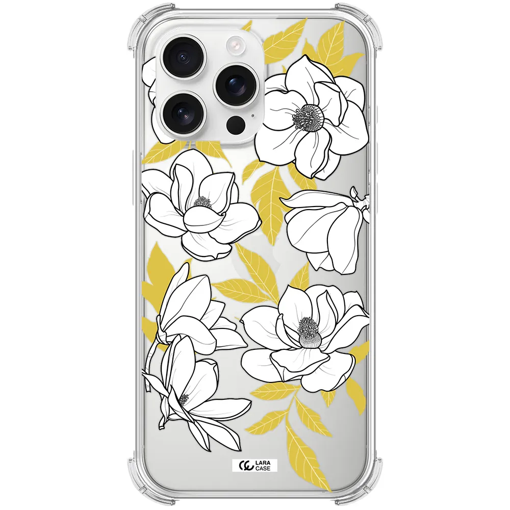 White Quince Flower Apple Iphone 16 Pro Max Clear Pc Case