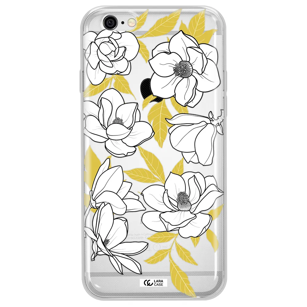 White Quince Flower Apple iPhone 6 plus Clear TPU Case