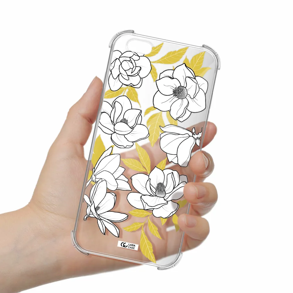 White Quince Flower Apple iPhone 6 s plus Clear PC Case