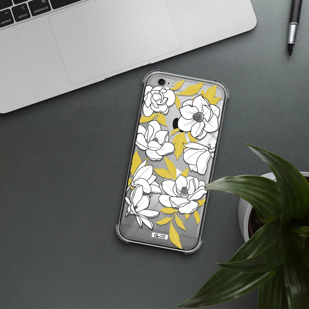 White Quince Flower Apple iPhone 6 s plus Clear PC Case
