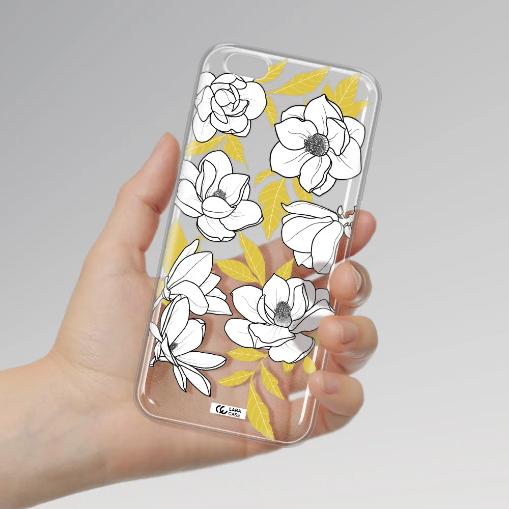 White Quince Flower Apple iPhone 6 s plus Clear TPU Case