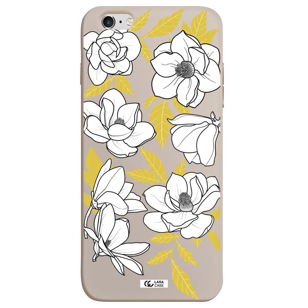 White Quince Flower Apple iPhone 6 s plus Silicone Stone Case