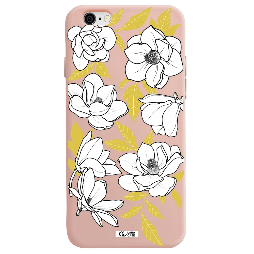 White Quince Flower Apple iPhone 6 Silicone pastel pink Case