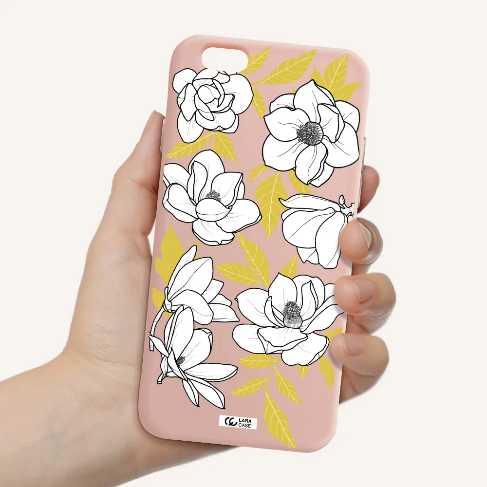 White Quince Flower Apple iPhone 6 Silicone pastel pink Case