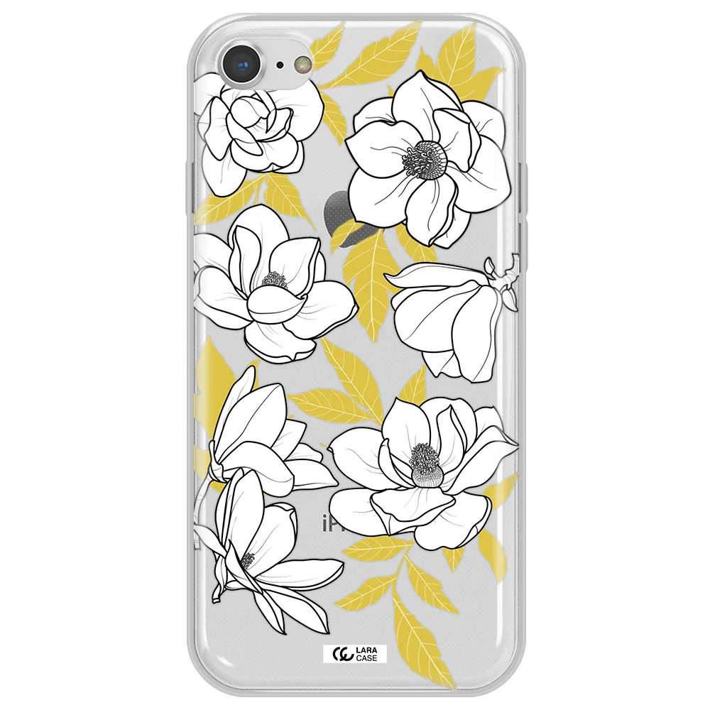 White Quince Flower Apple iPhone 7 Clear TPU Case