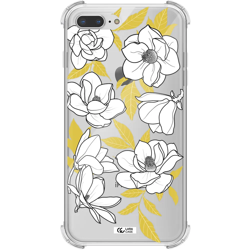 White Quince Flower Apple iPhone 7 plus Clear PC Case