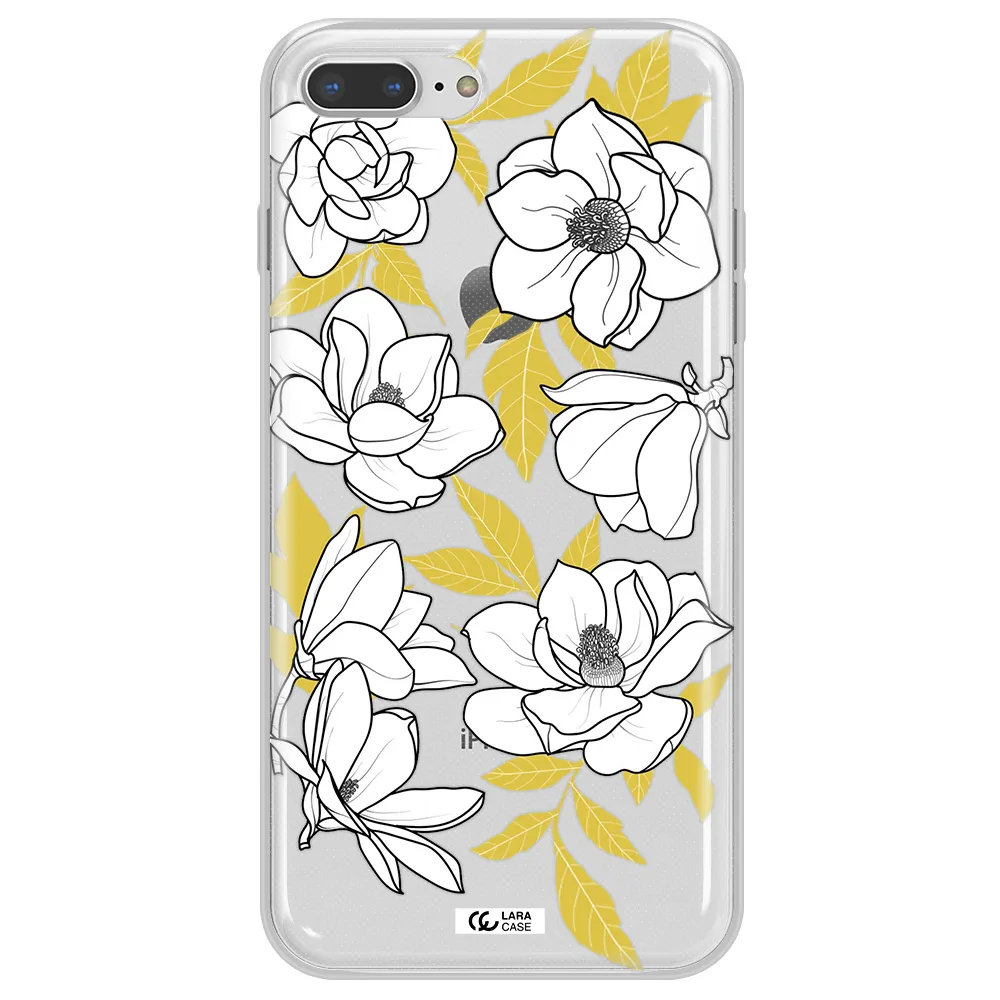 White Quince Flower Apple iPhone 7 plus Clear TPU Case