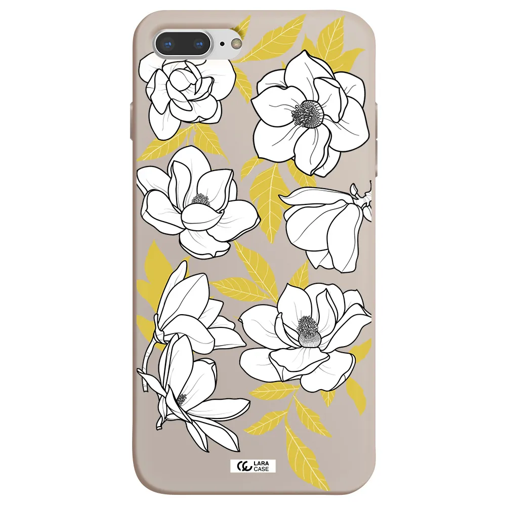White Quince Flower Apple iPhone 7 plus Silicone Stone Case