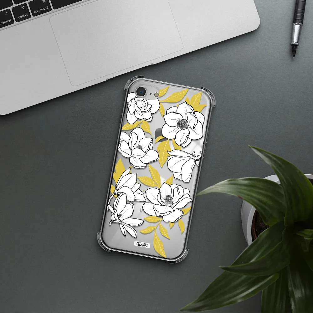 White Quince Flower Apple iPhone 8 Clear PC Case