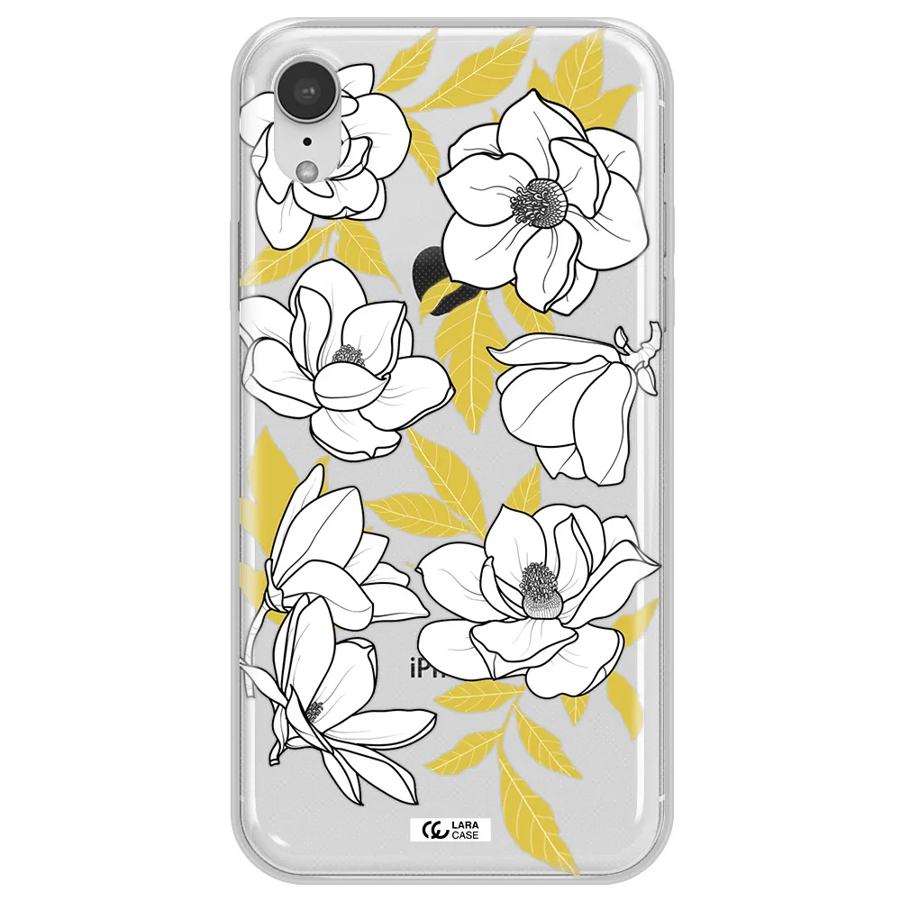 White Quince Flower Apple iPhone XR Clear TPU Case
