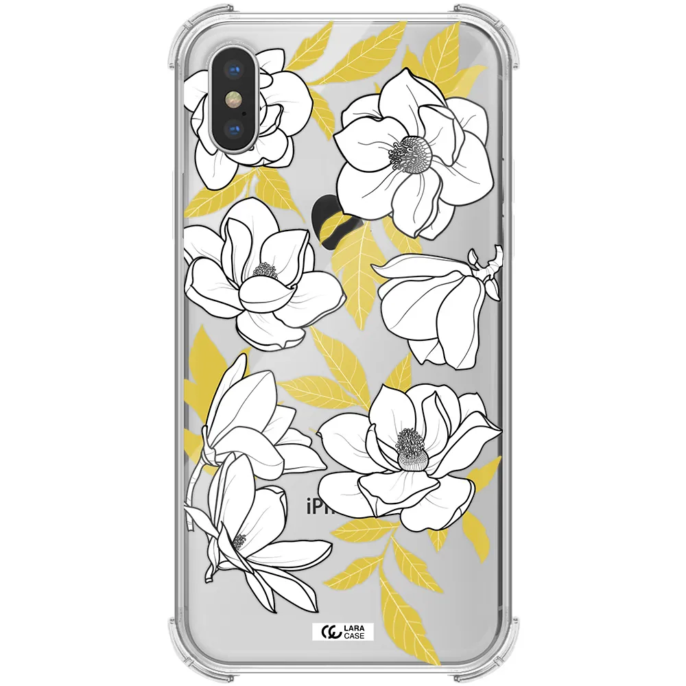 White Quince Flower Apple iPhone XS Clear PC Case