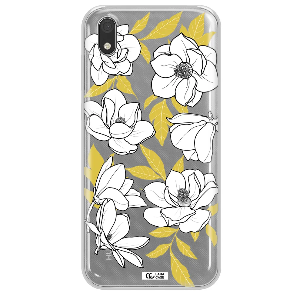 White Quince Flower Huawei Honor 8S Clear TPU Case