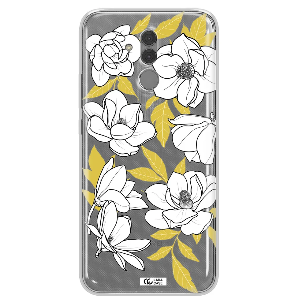 White Quince Flower Huawei Mate 20 Lite Clear TPU Case