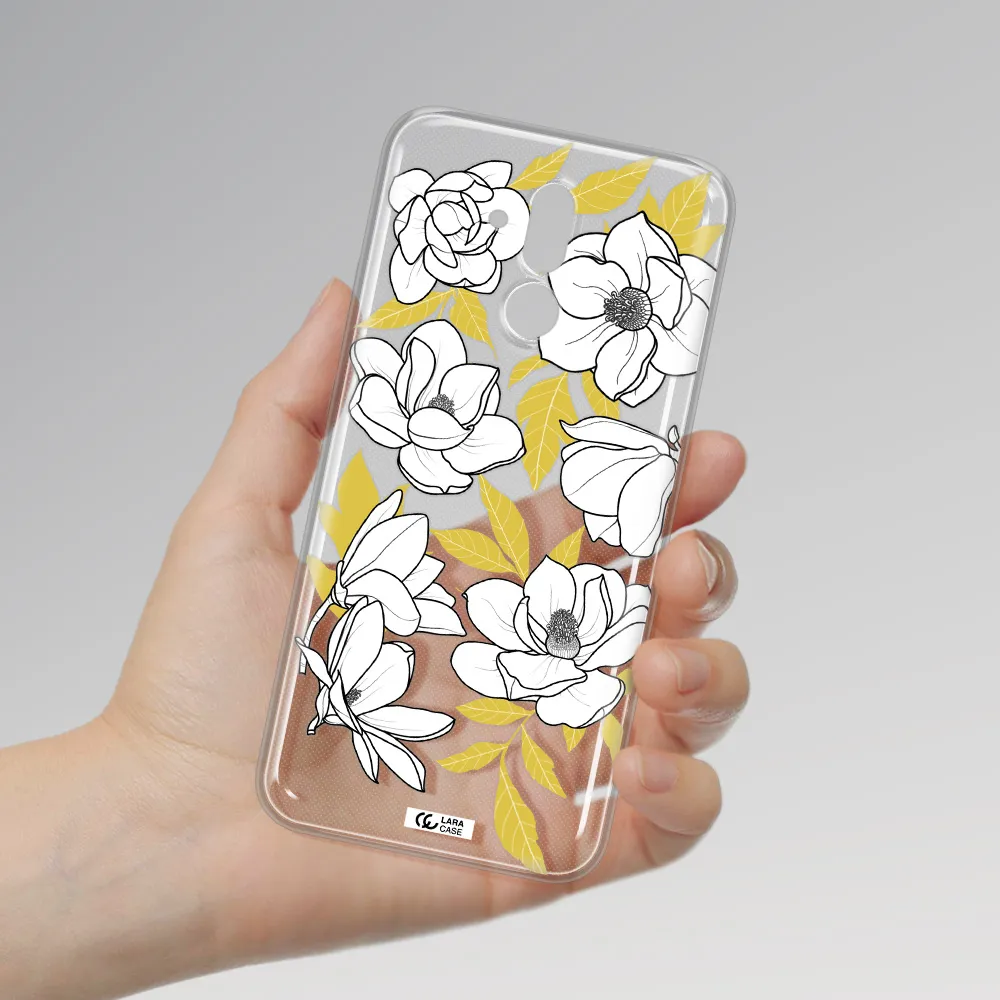 White Quince Flower Huawei Mate 20 Lite Clear TPU Case