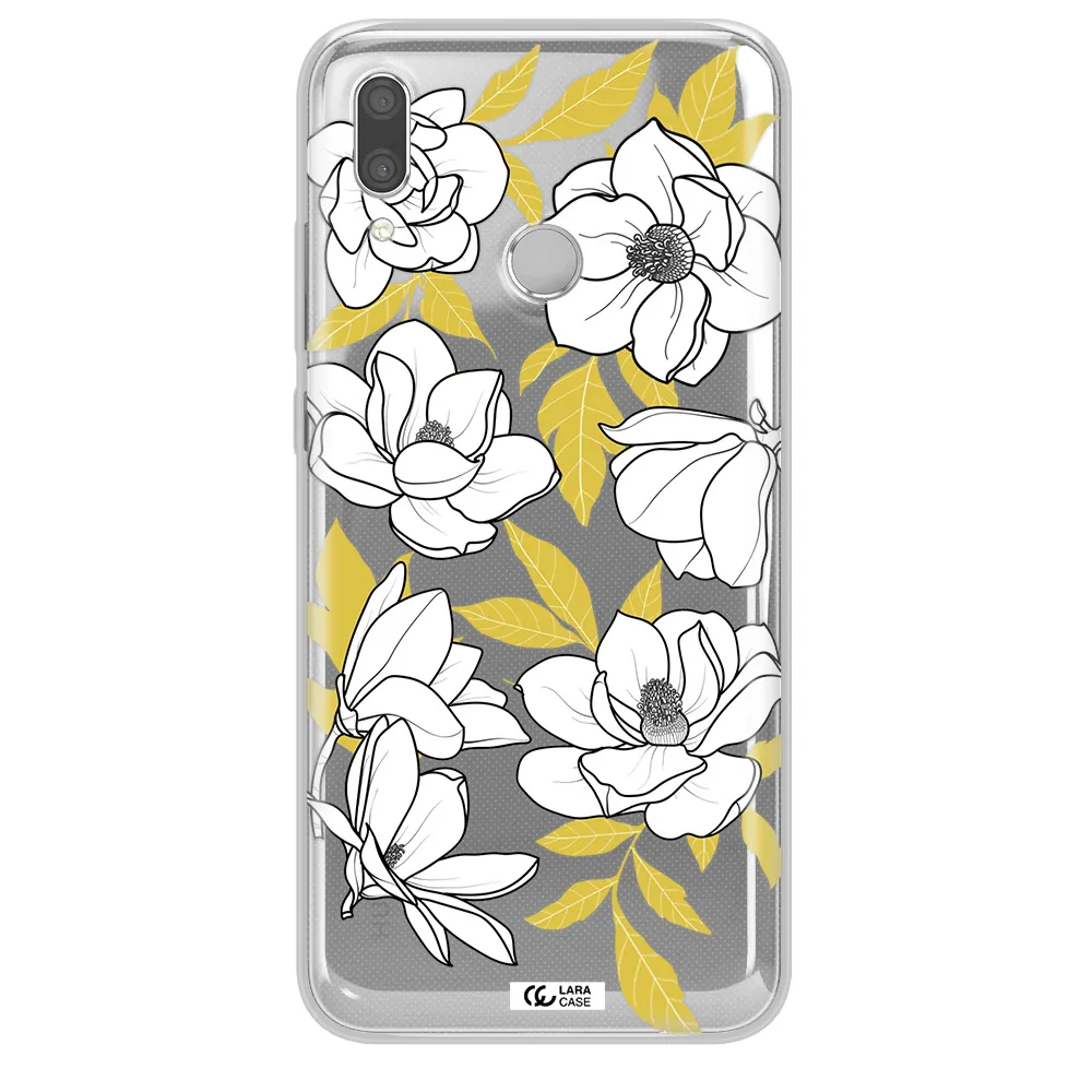 White Quince Flower Huawei P Smart 2019 Clear TPU Case