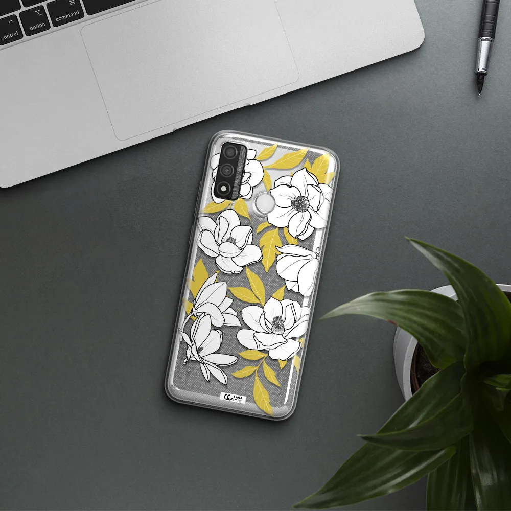 White Quince Flower Huawei P Smart 2020 Clear TPU Case