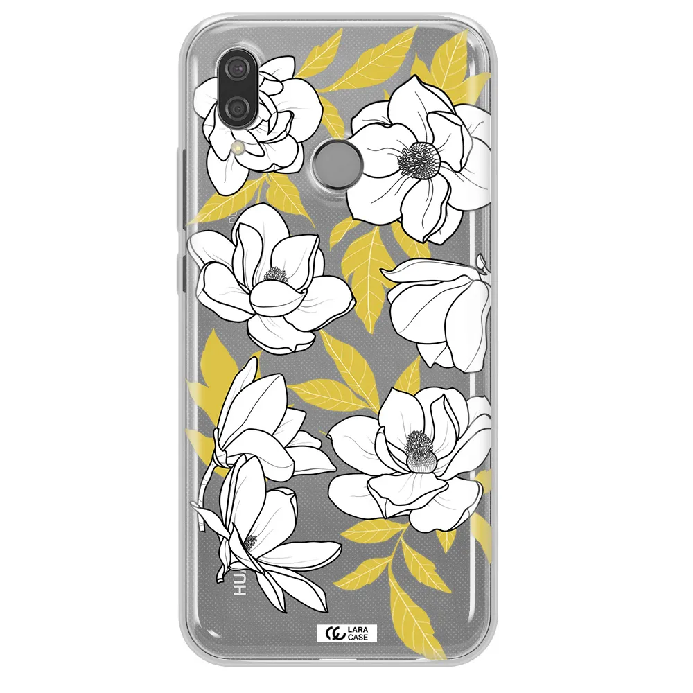 White Quince Flower Huawei P20 Lite Clear TPU Case