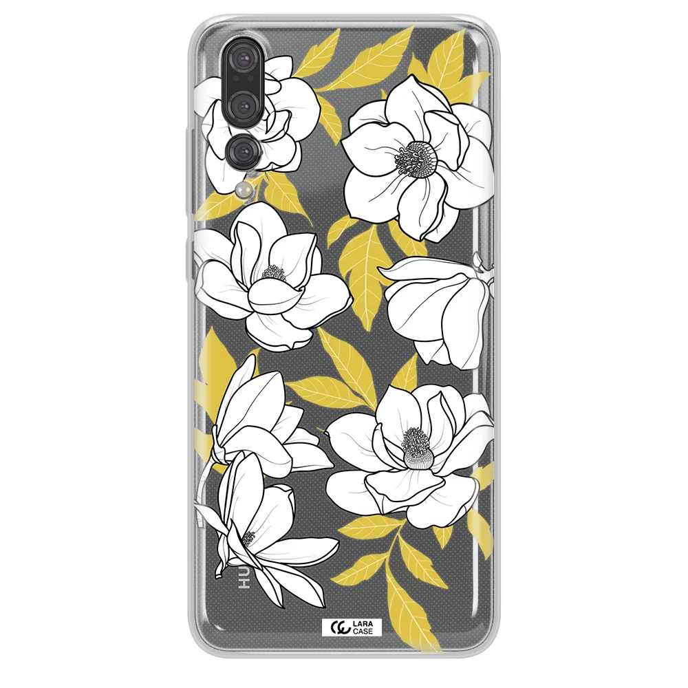 White Quince Flower Huawei P20 Pro Clear TPU Case