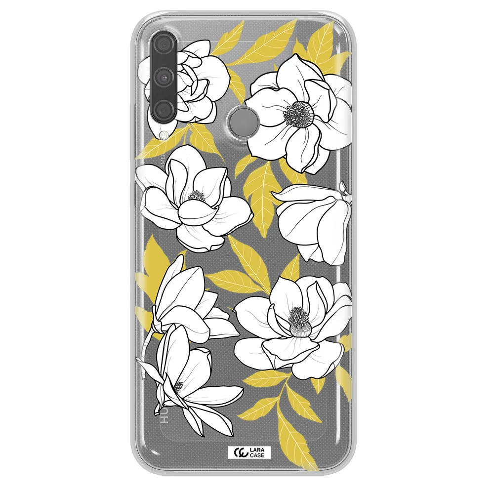 White Quince Flower Huawei P40 Lite E Clear TPU Case