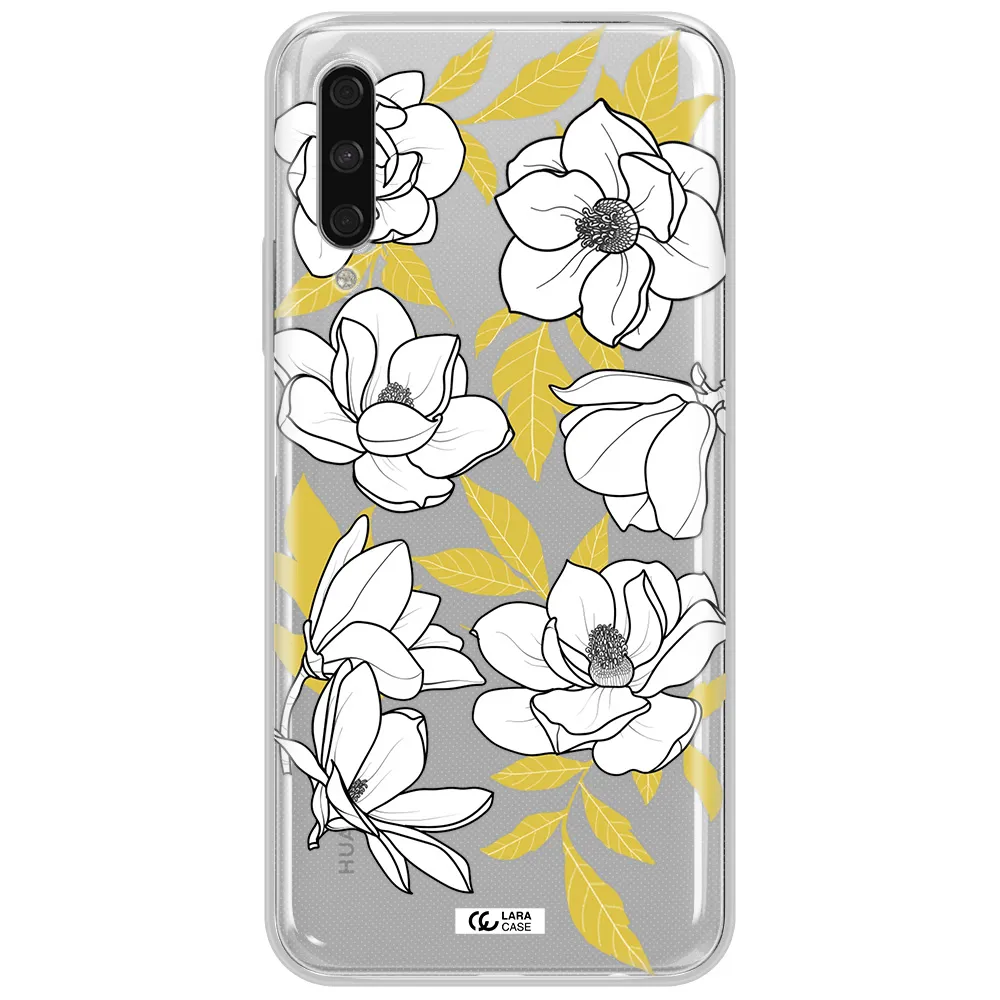 White Quince Flower Huawei Y9S Clear Tpu Case