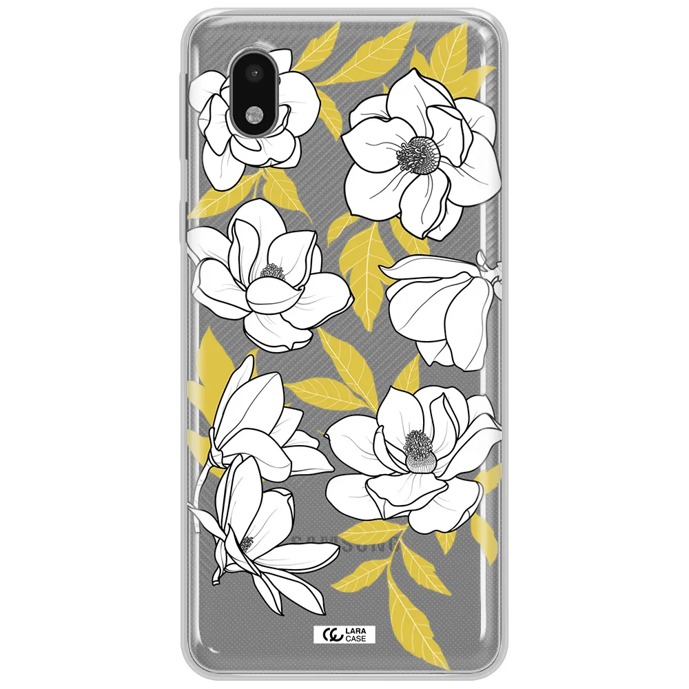 White Quince Flower Samsung A01 Core Clear Tpu Case