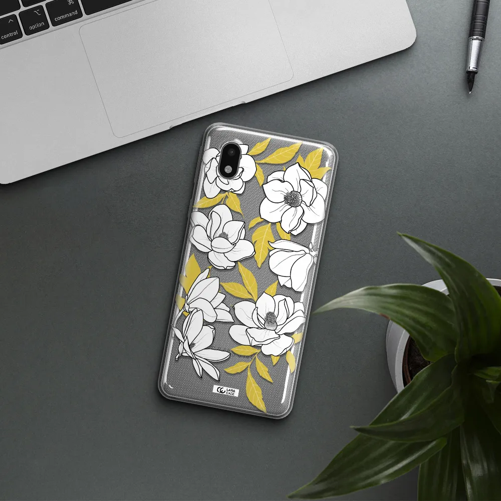 White Quince Flower Samsung A01 Core Clear Tpu Case
