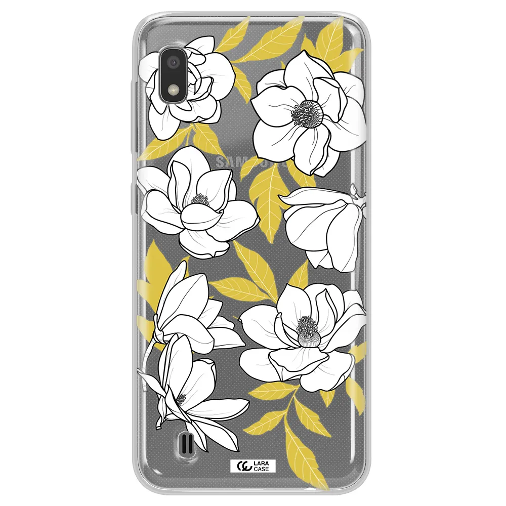 White Quince Flower Samsung A10 Clear TPU Case