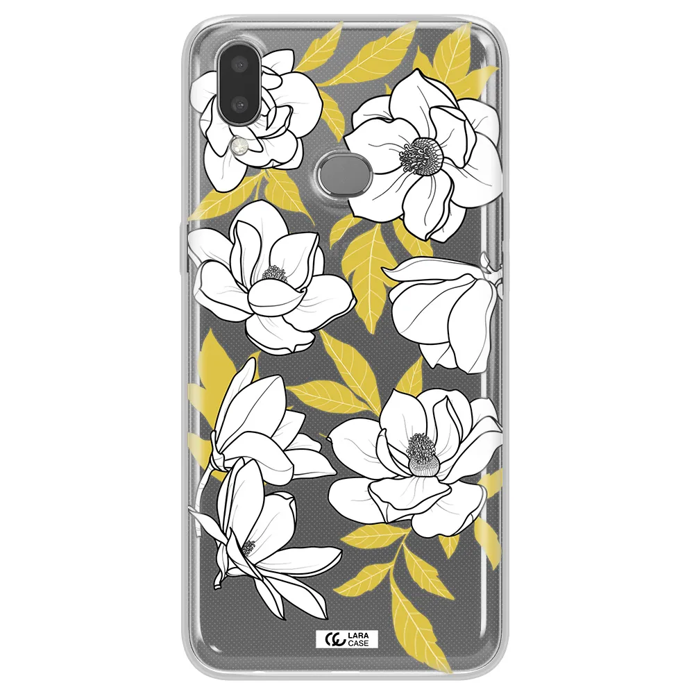 White Quince Flower Samsung A10S Clear TPU Case