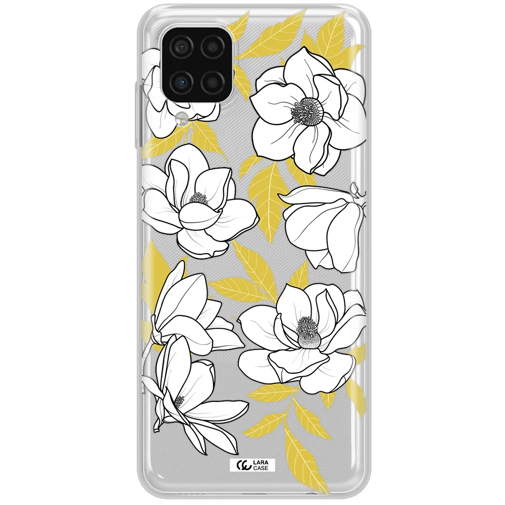 White Quince Flower Samsung A12 4g Clear TPU Case