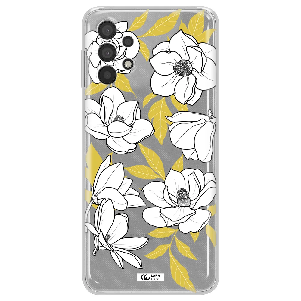 White Quince Flower Samsung A32 4G Clear Tpu Case