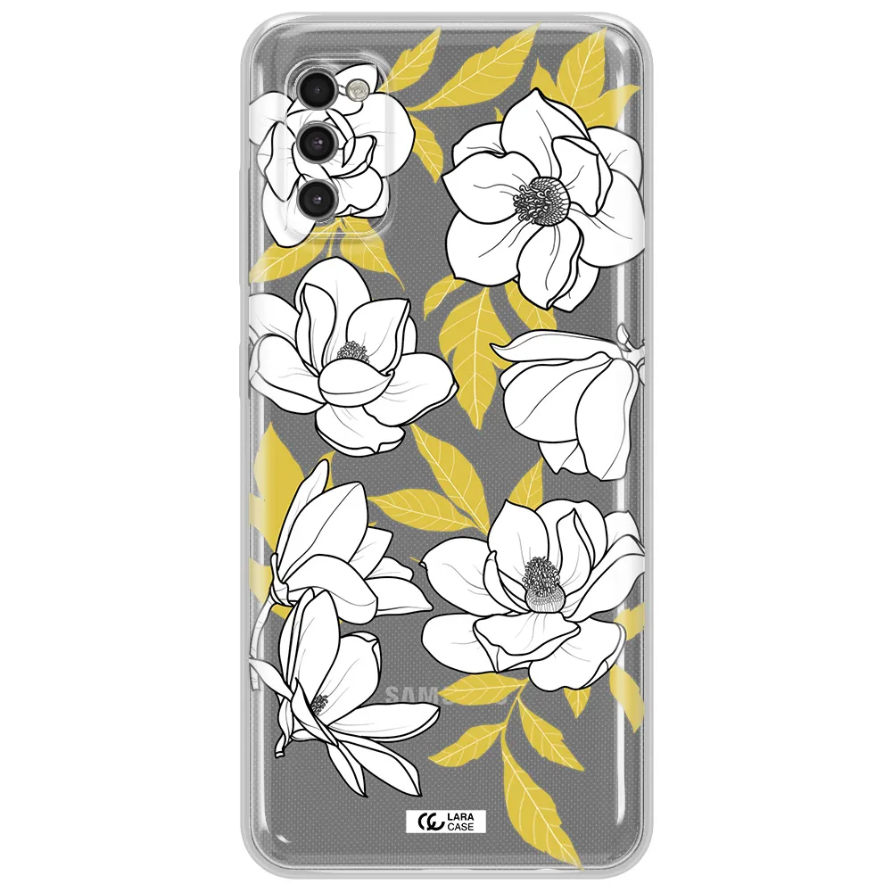 White Quince Flower Samsung A41 Clear Tpu Case