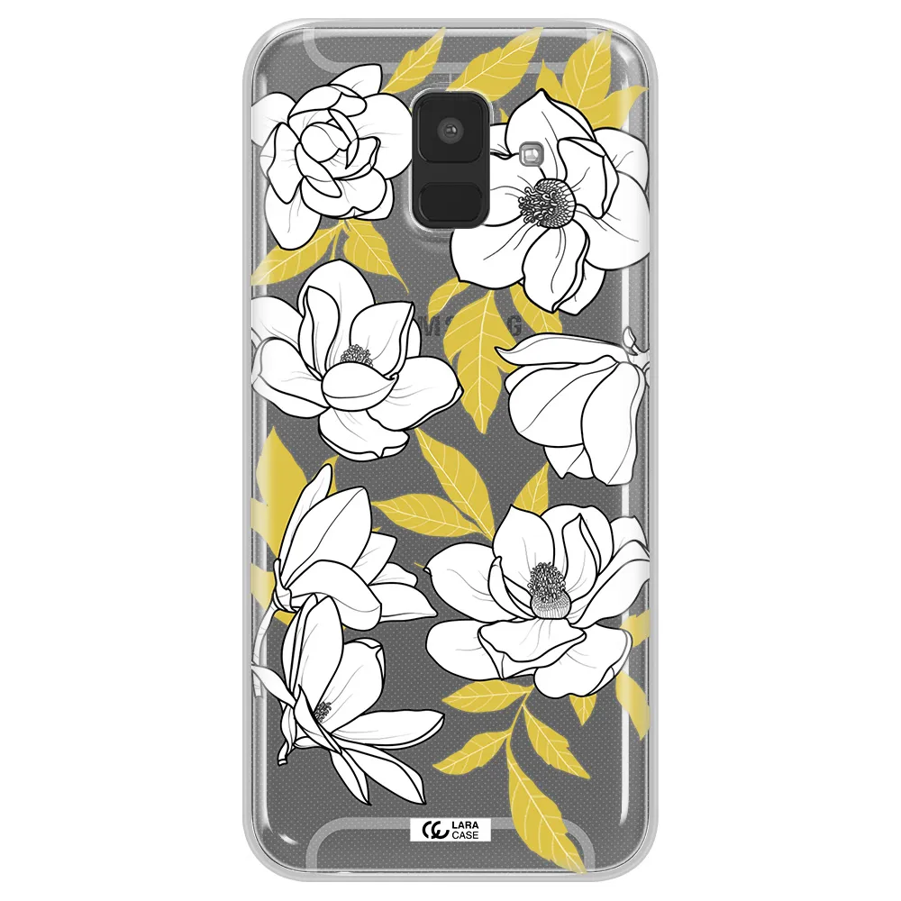 White Quince Flower Samsung A6 Clear TPU Case