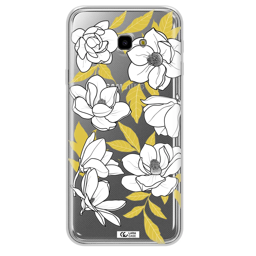 White Quince Flower Samsung J4 Plus Clear TPU Case
