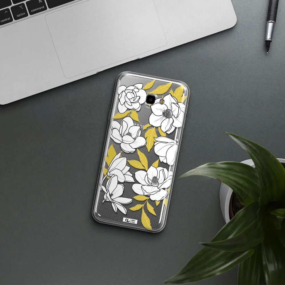 White Quince Flower Samsung J4 Plus Clear TPU Case