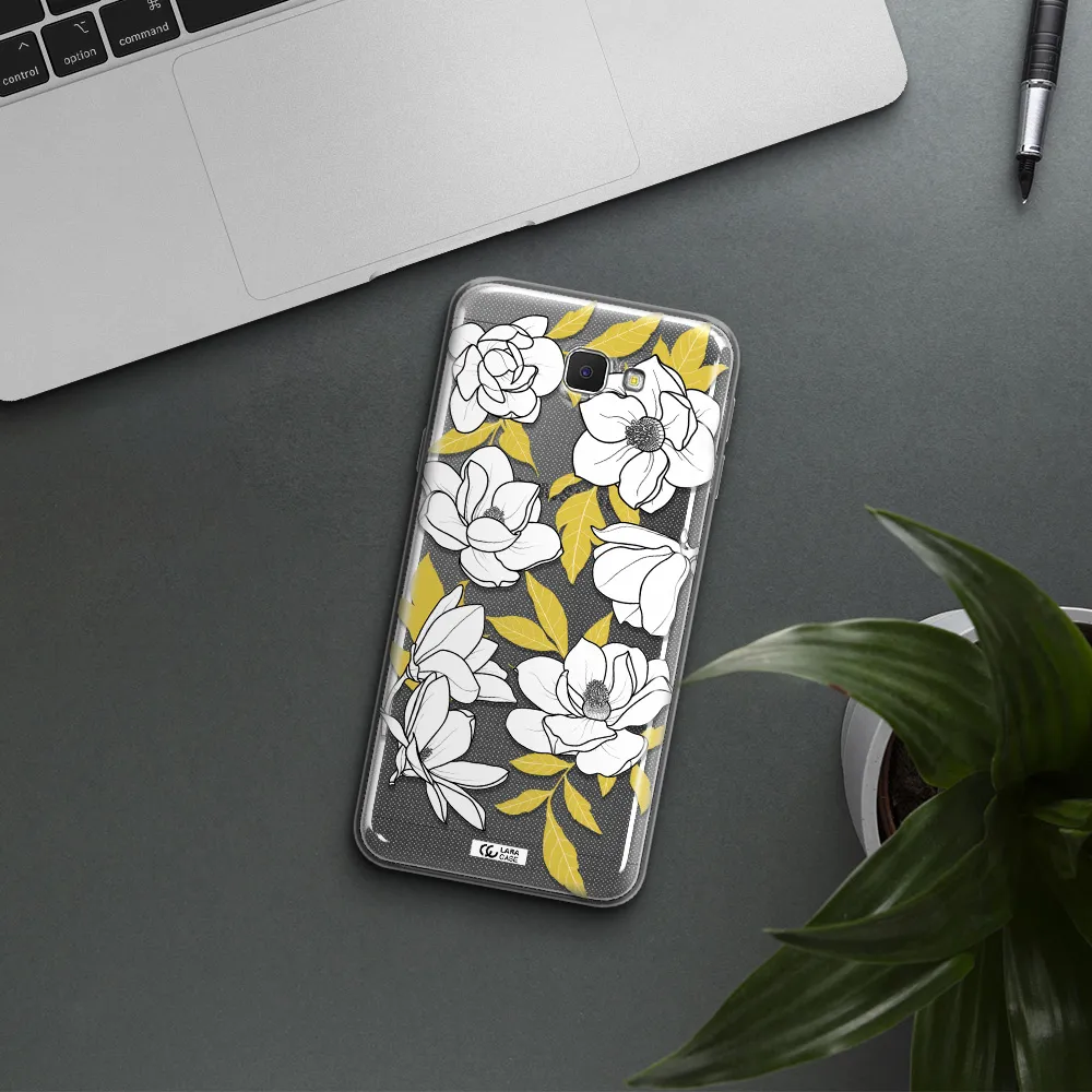 White Quince Flower Samsung J5 Prime Clear TPU Case
