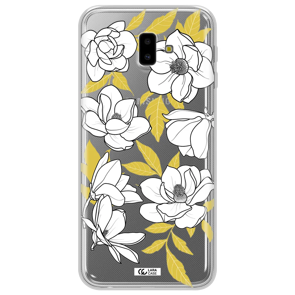 White Quince Flower Samsung J6 Plus Clear TPU Case