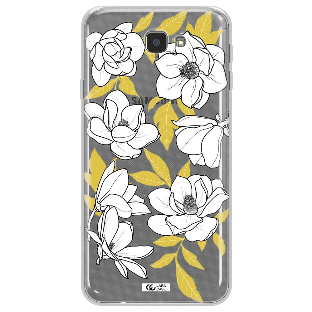 White Quince Flower Samsung J7 Prim Clear TPU Case