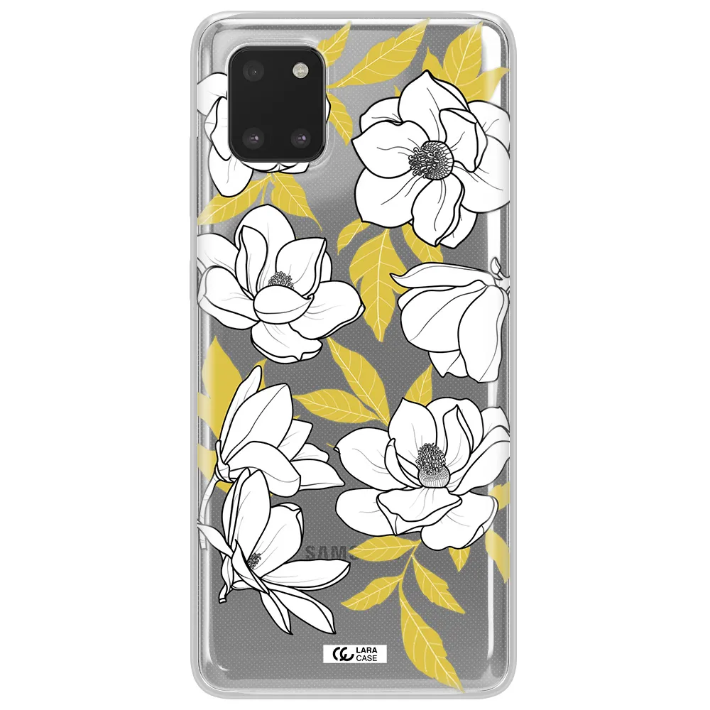 White Quince Flower Samsung Note 10 Lite Clear TPU Case