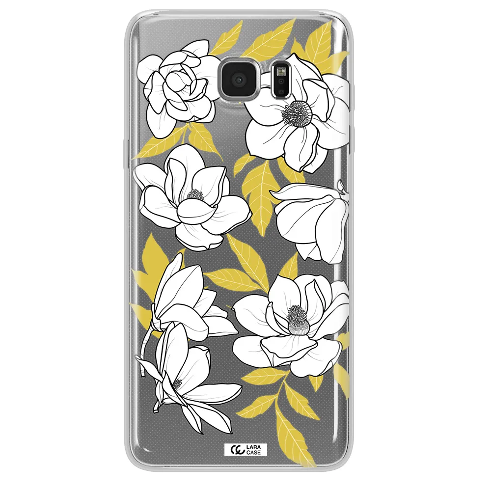 White Quince Flower Samsung Note 5 Clear TPU Case