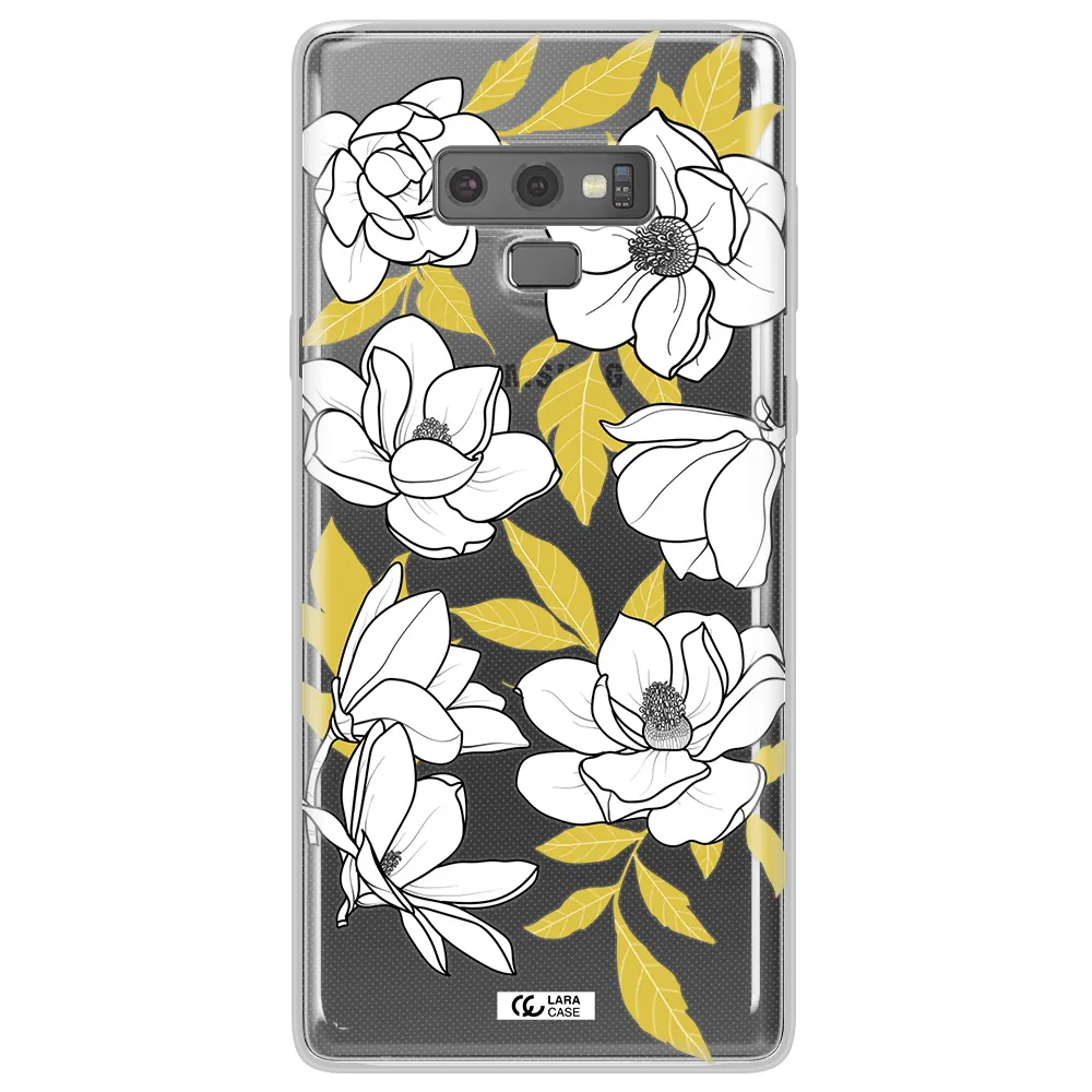 White Quince Flower Samsung Note 9 Clear TPU Case