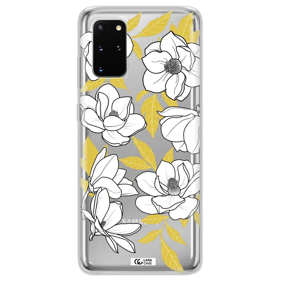 White Quince Flower Samsung S 20 Plus Clear TPU Case
