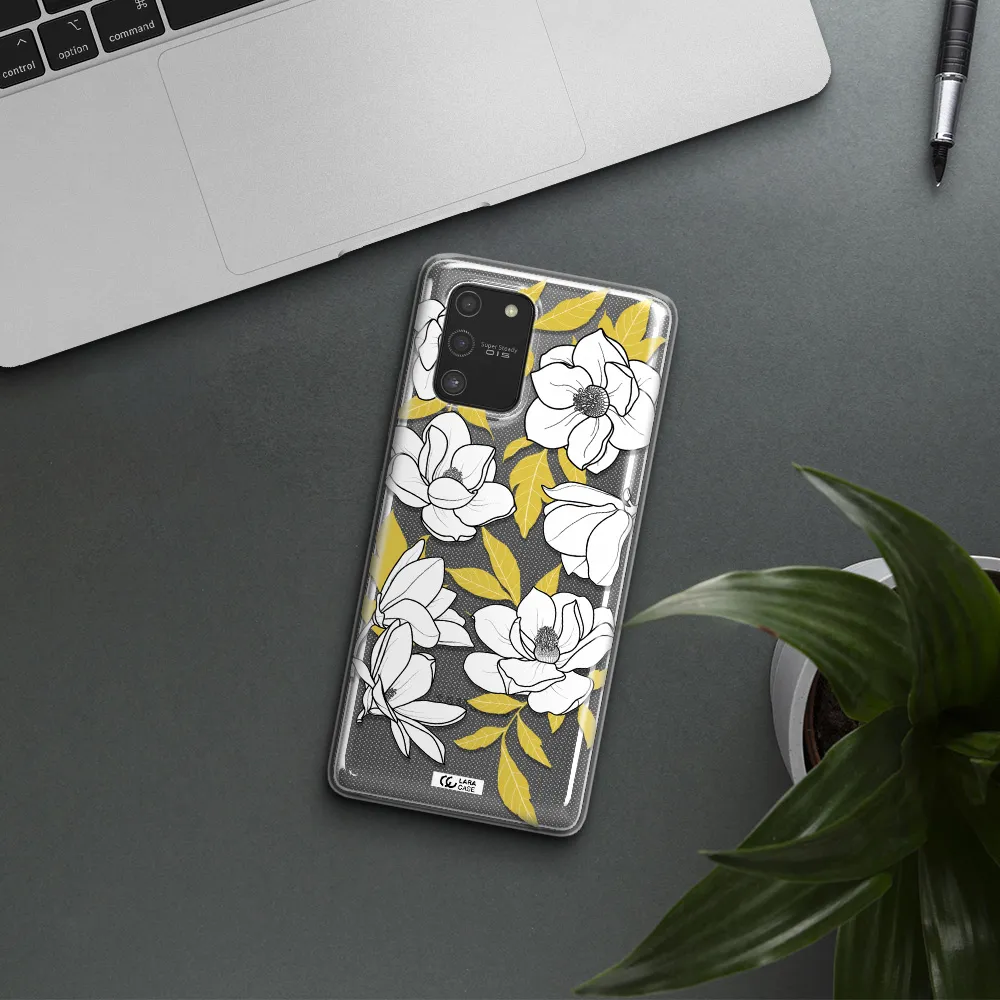 White Quince Flower Samsung S10 Lite Clear TPU Case
