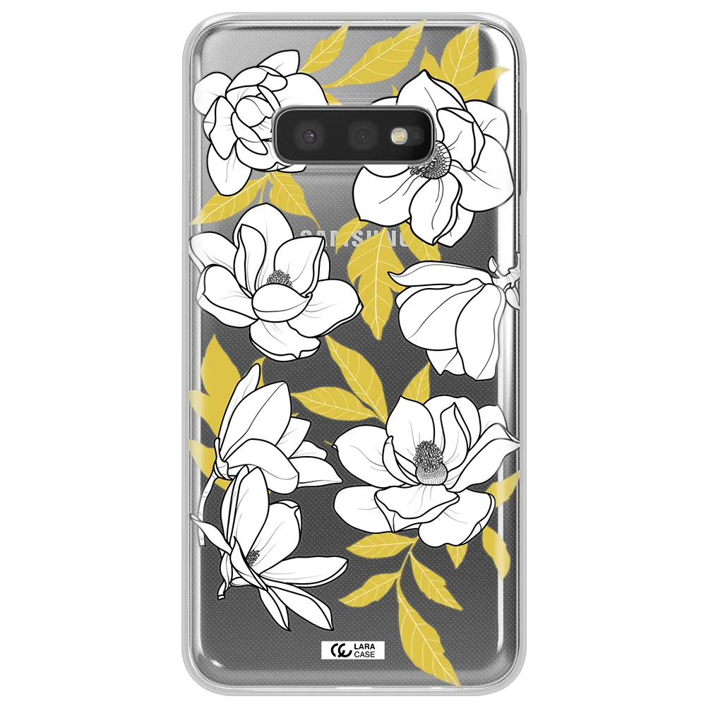 White Quince Flower Samsung S10e Clear TPU Case
