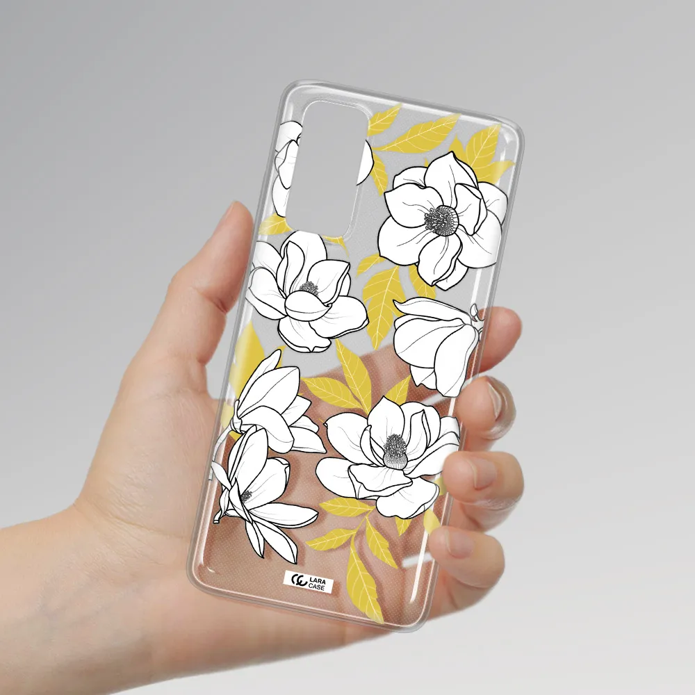 White Quince Flower Samsung S20 Fe Clear TPU Case