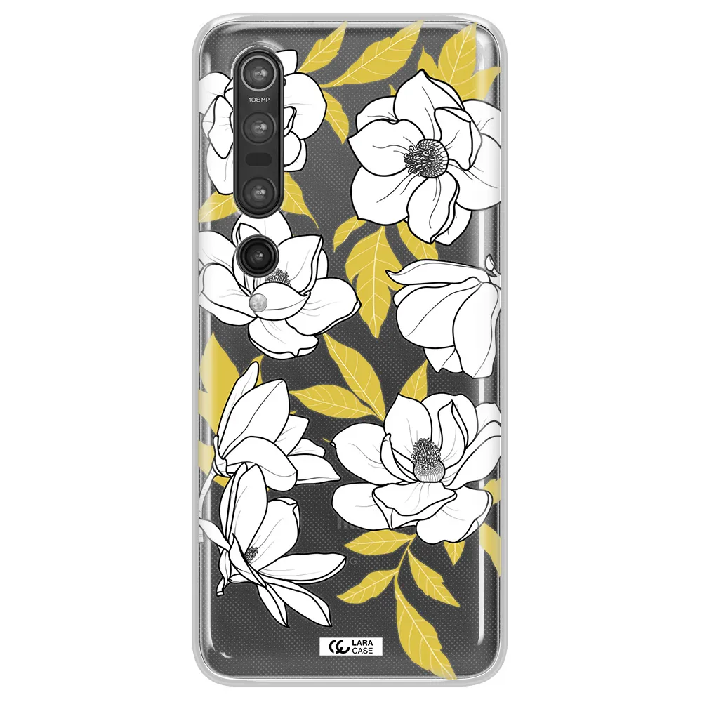 White Quince Flower Xiaomi Mi 10 Pro Clear TPU Case