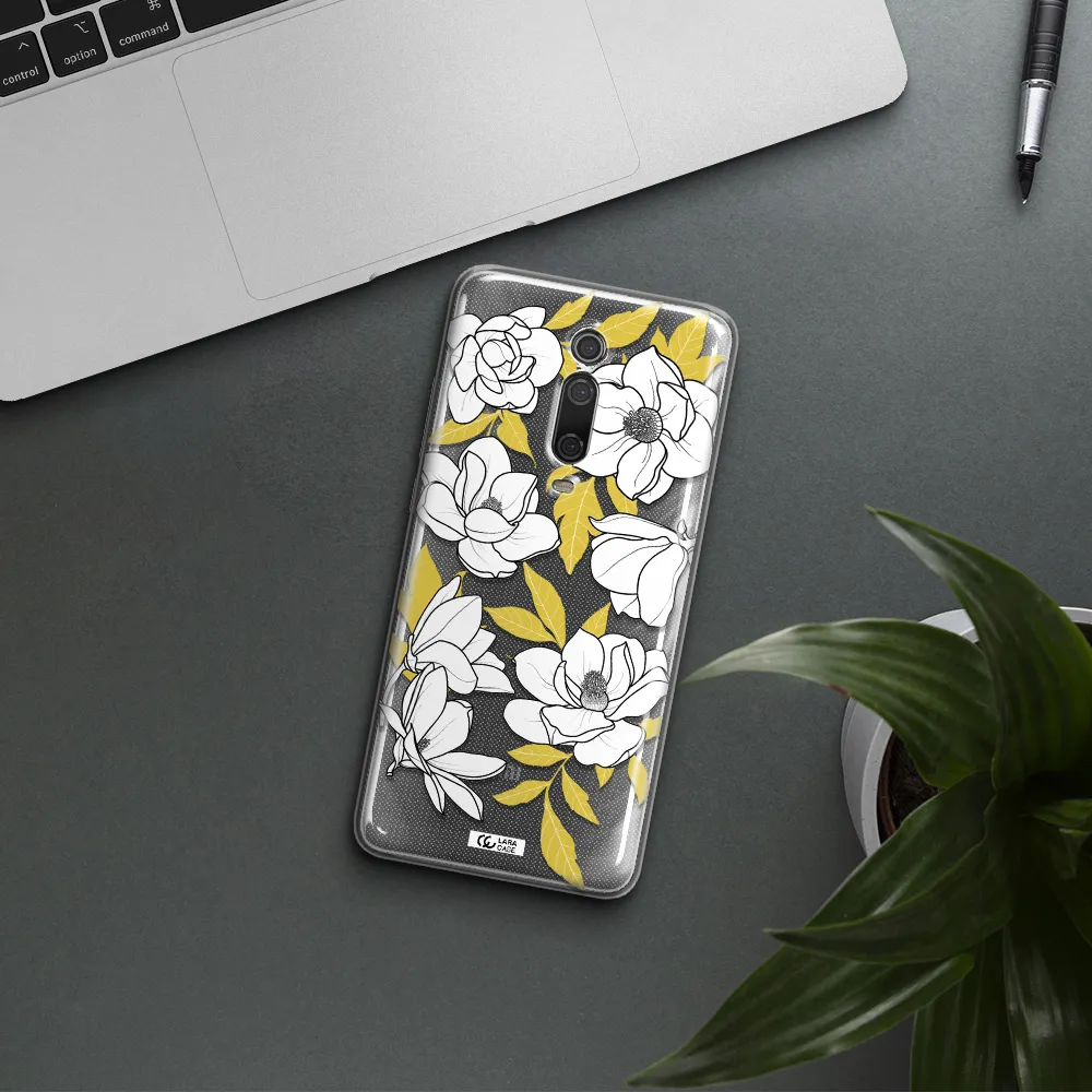 White Quince Flower Xiaomi Mi 9T Clear TPU Case
