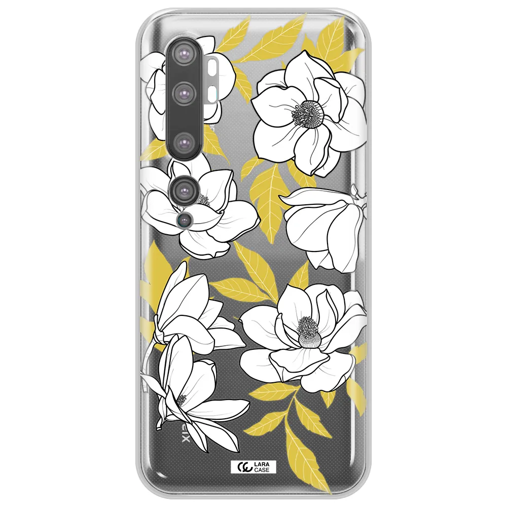 White Quince Flower Xiaomi Mi Note 10 Clear TPU Case
