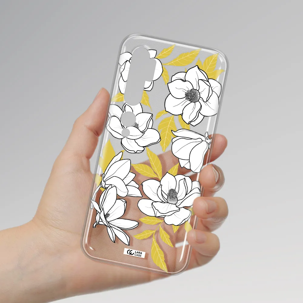 White Quince Flower Xiaomi Mi Note 10 Clear TPU Case