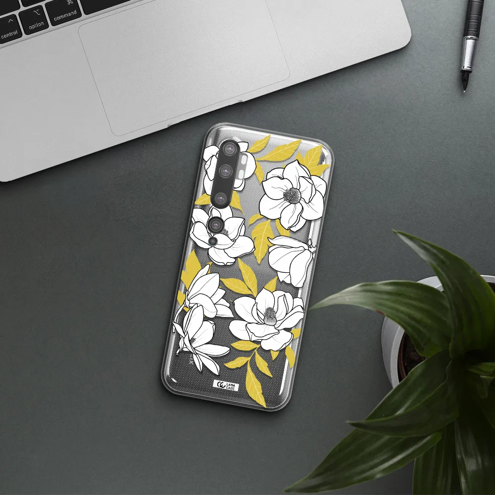 White Quince Flower Xiaomi Mi Note 10 Clear TPU Case
